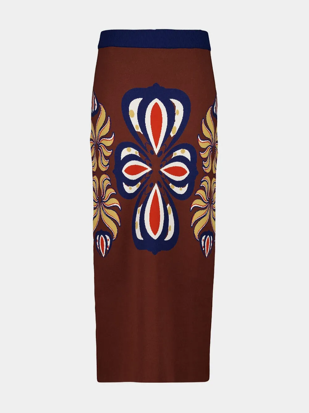 Spar Potting Soil Jacquard Pencil Skirt sold by Fashion Clinic