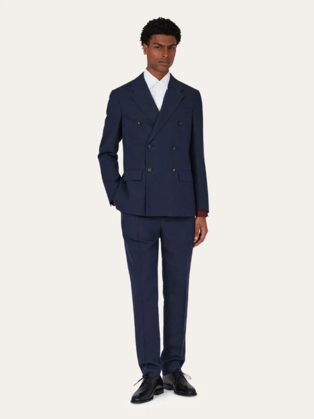 Navy Blue Double-Breasted Blazer sold by Fashion Clinic product image thumbnail 2