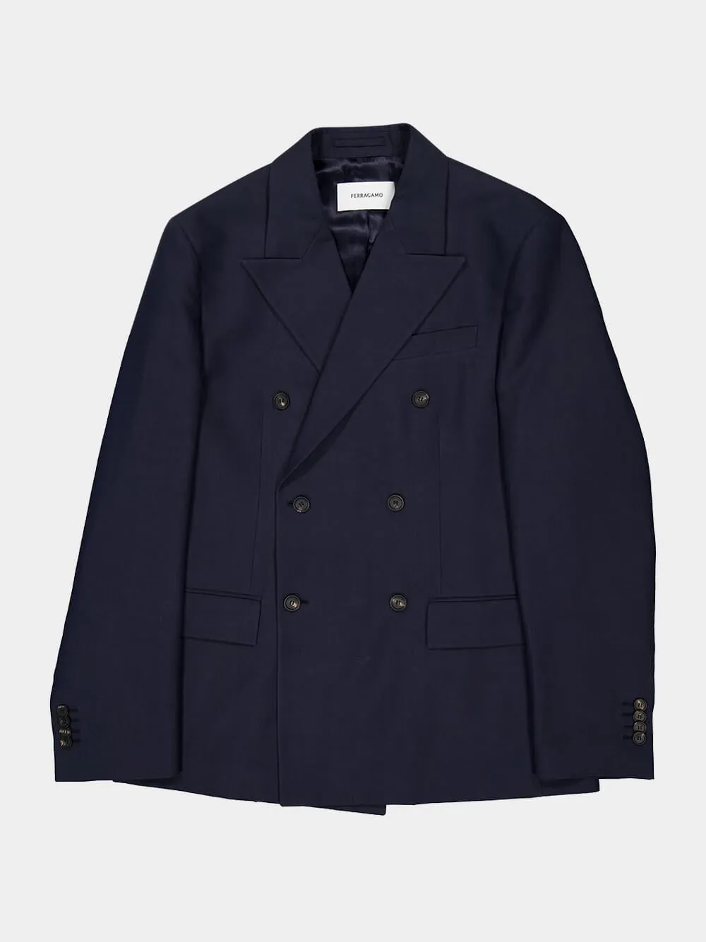 Navy Blue Double-Breasted Blazer sold by Fashion Clinic product image thumbnail 5