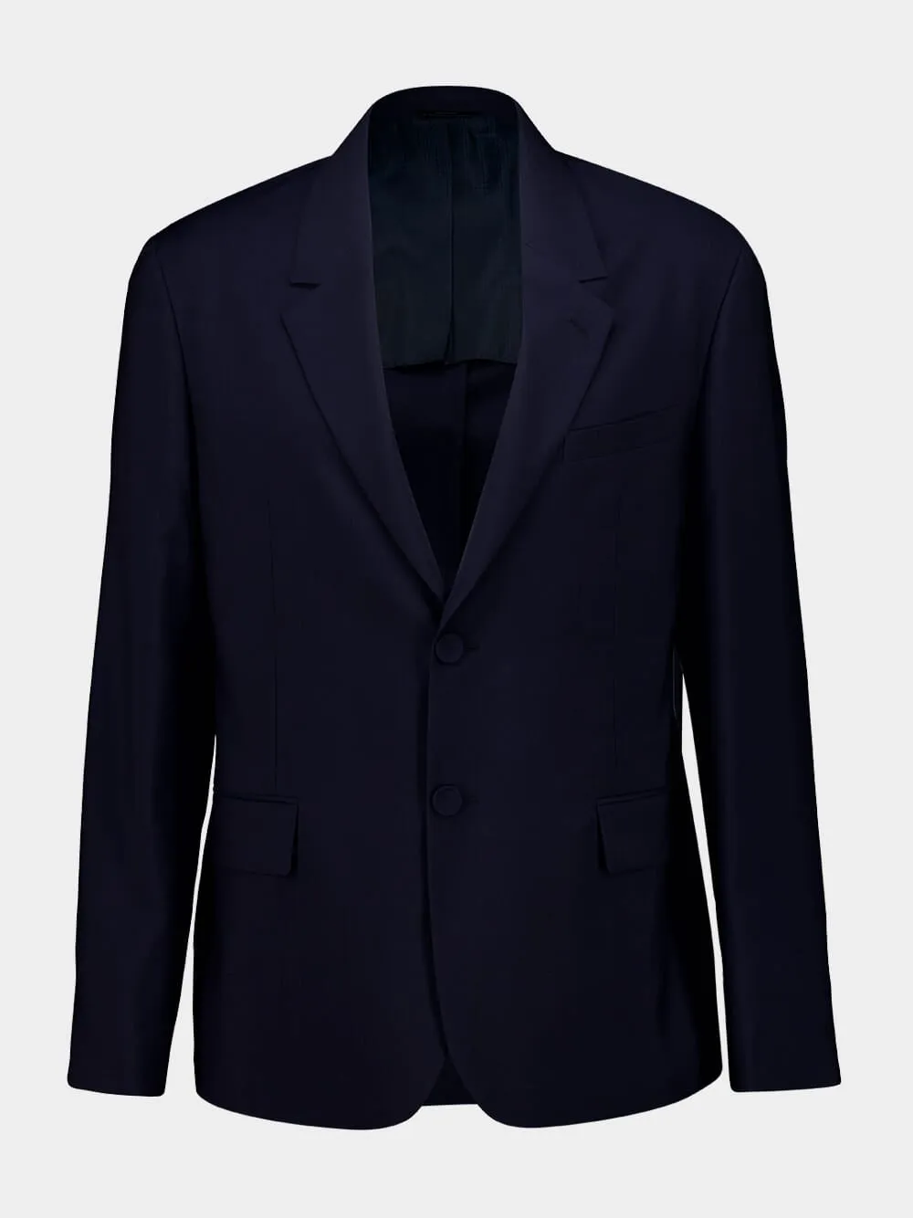 Dark Blue Wool Canvas Blazer sold by Fashion Clinic product image thumbnail 2