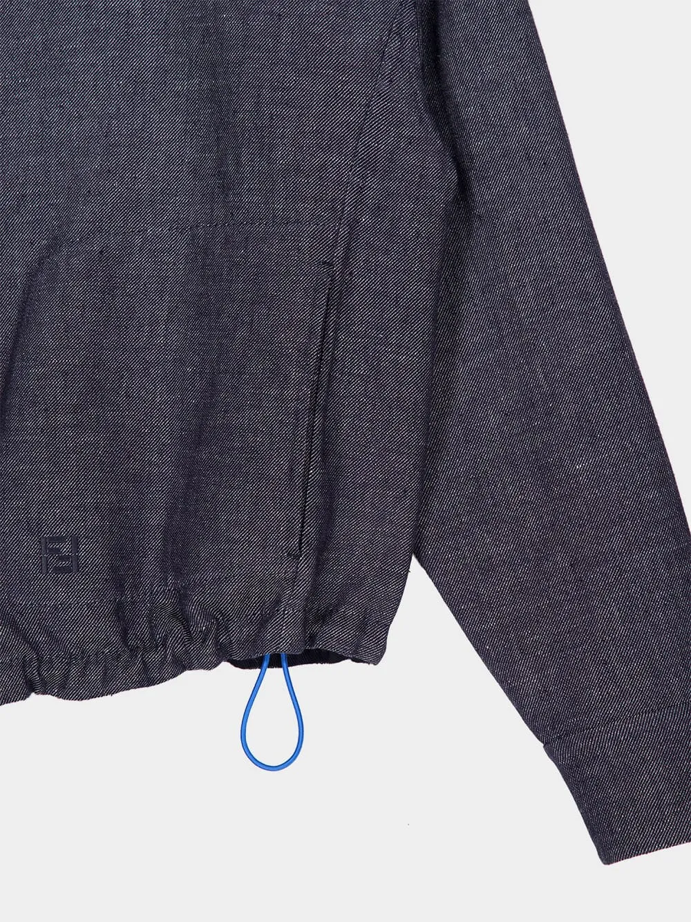 Dark Blue Reversible Denim Blouson sold by Fashion Clinic product image thumbnail 5