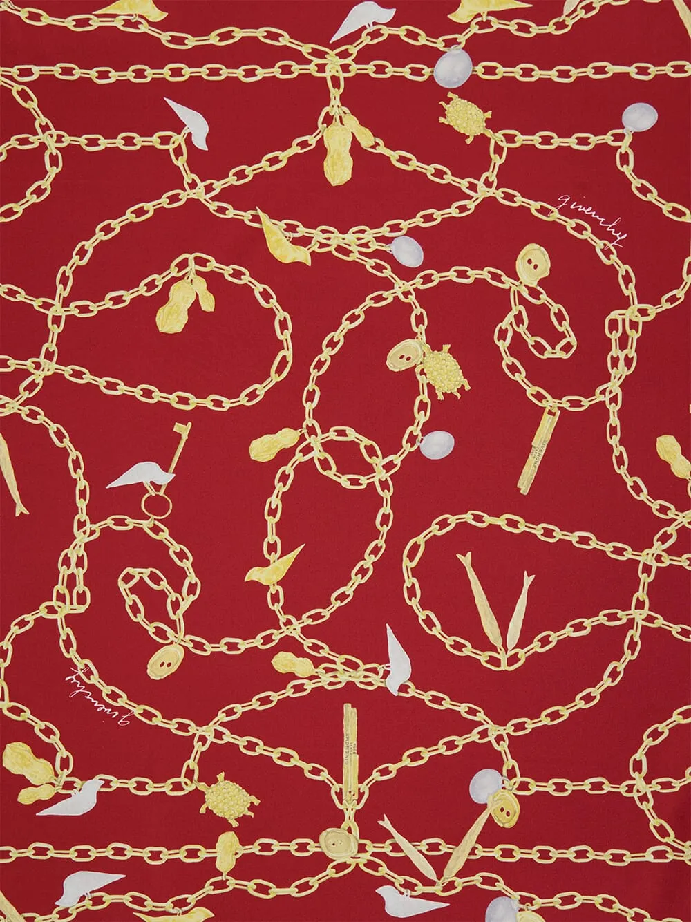 Red Cherry Lucky Charms Silk Scarf sold by Fashion Clinic product image thumbnail 2