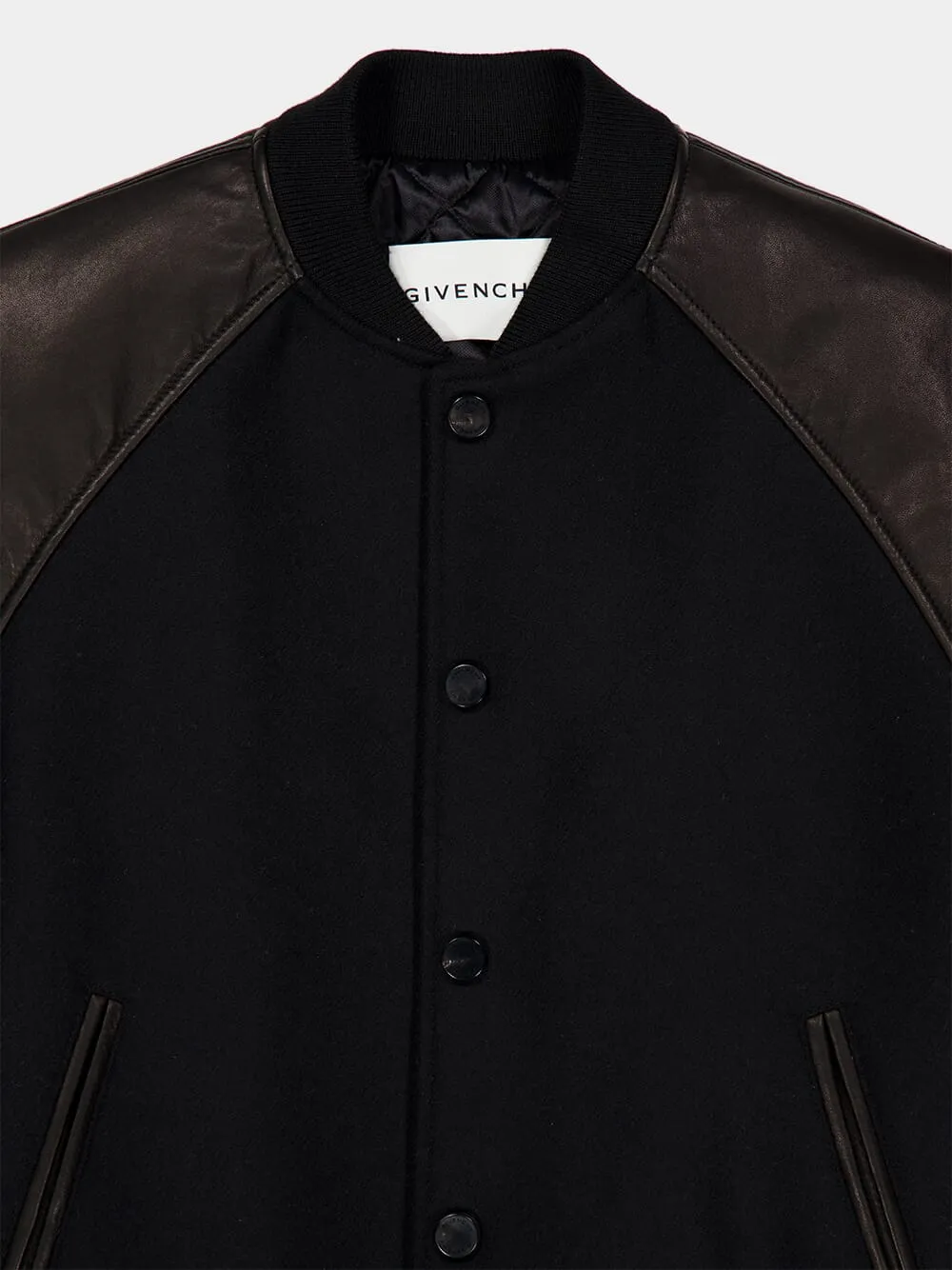 Black Logo Paris Bomber Jacket sold by Fashion Clinic product image thumbnail 5