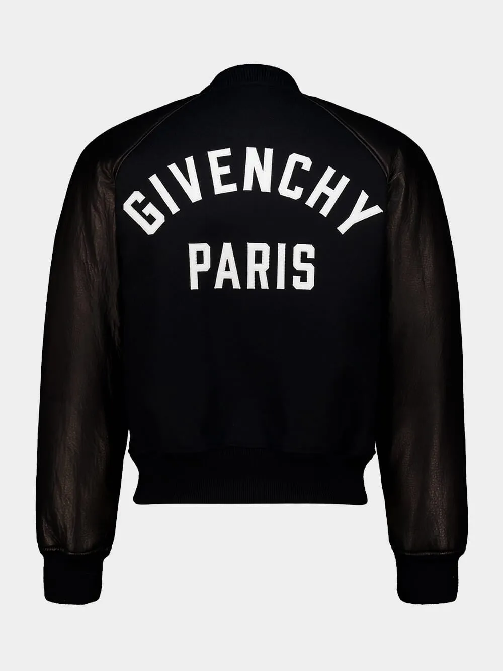 Black Logo Paris Bomber Jacket sold by Fashion Clinic product image thumbnail 3