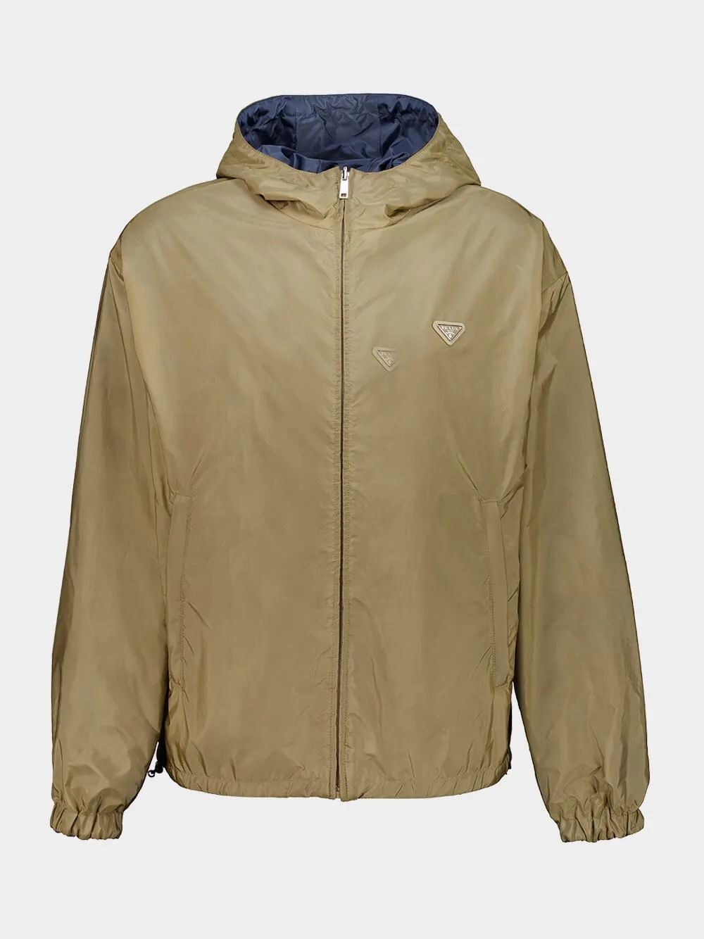 Camel and Aviation Blue Re-Nylon Reversible Jacket sold by Fashion Clinic