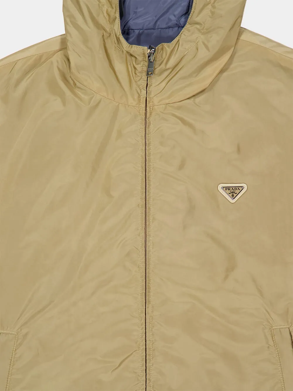 Camel and Aviation Blue Re-Nylon Reversible Jacket sold by Fashion Clinic product image thumbnail 5