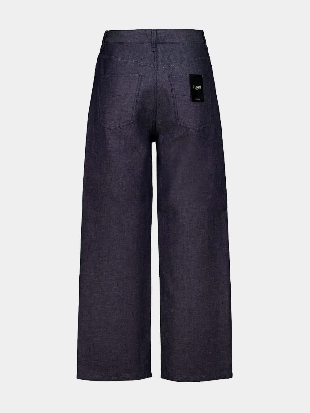 Dark Blue Straight-Cut Denim Jeans sold by Fashion Clinic product image thumbnail 3