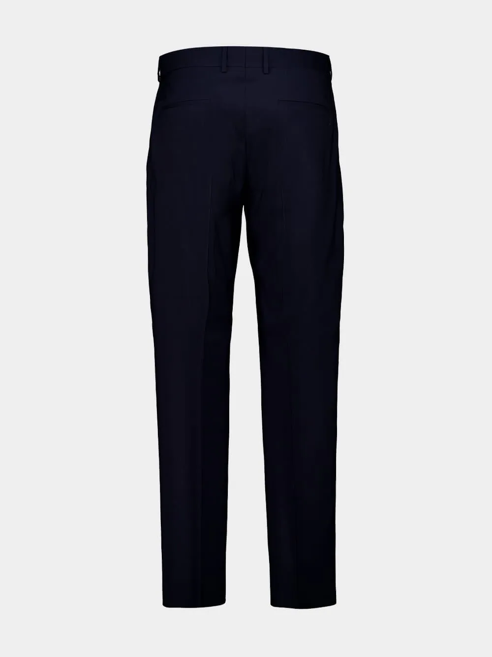 Dark Blue Wool Tailored Trousers sold by Fashion Clinic product image thumbnail 3
