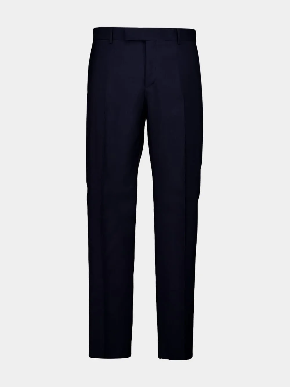 Dark Blue Wool Tailored Trousers sold by Fashion Clinic