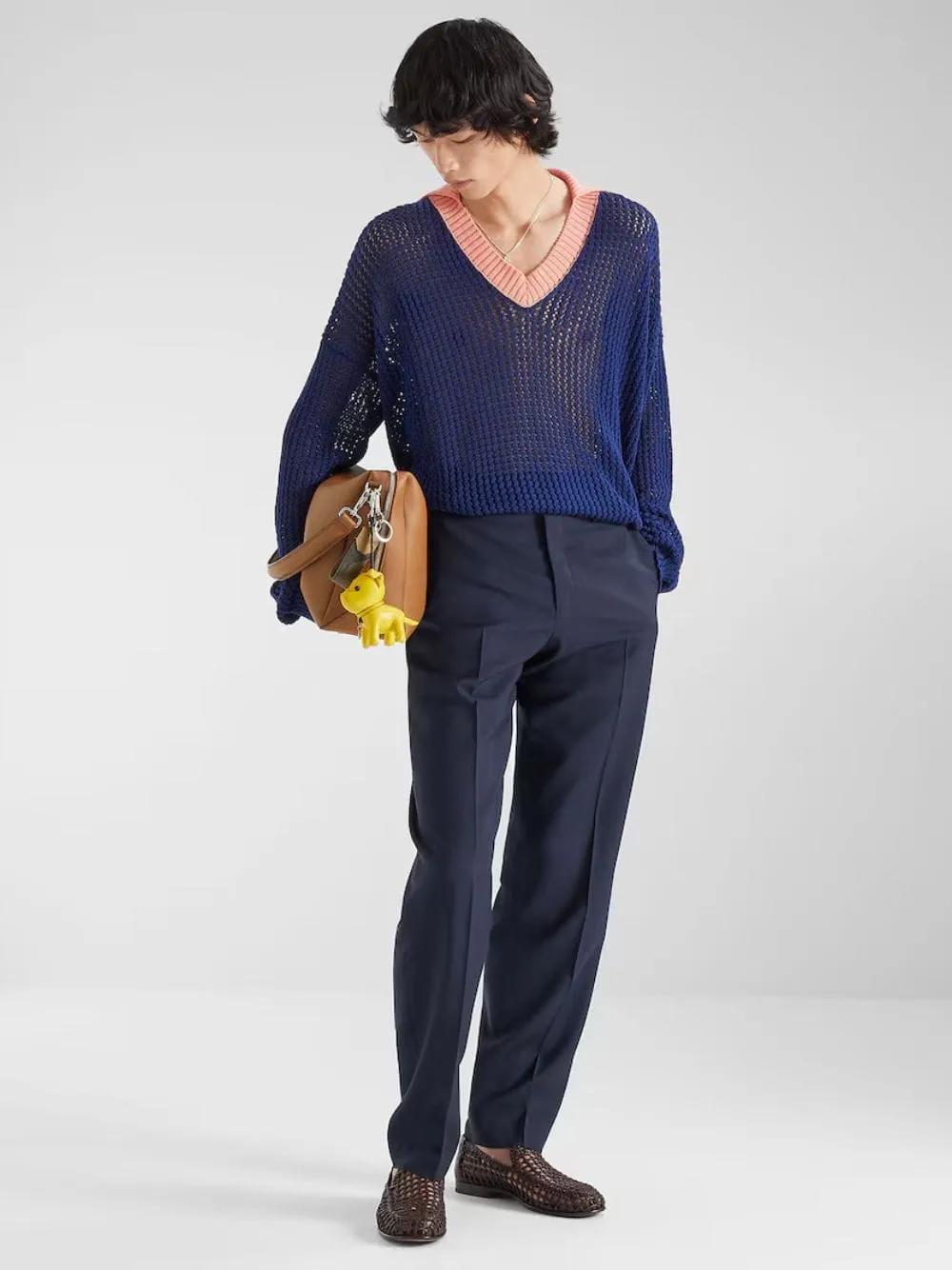 Dark Blue Wool Tailored Trousers sold by Fashion Clinic product image thumbnail 2