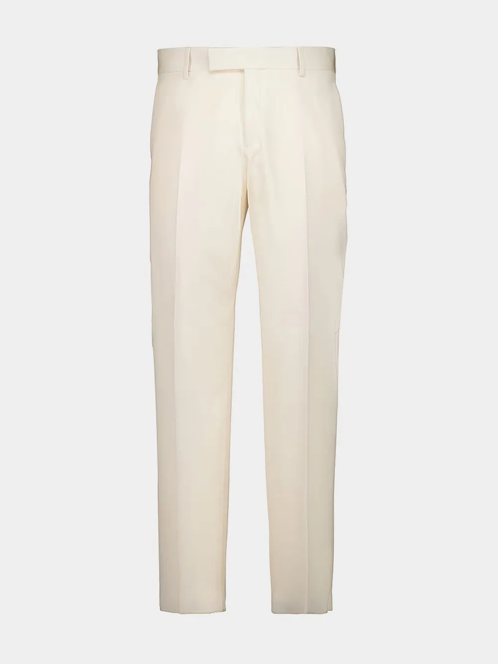 Beige Wool Gabardine Tailored Trousers sold by Fashion Clinic product image thumbnail 2