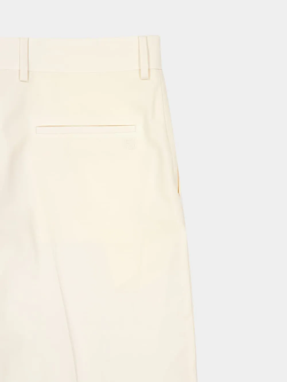 Beige Wool Gabardine Tailored Trousers sold by Fashion Clinic product image thumbnail 5
