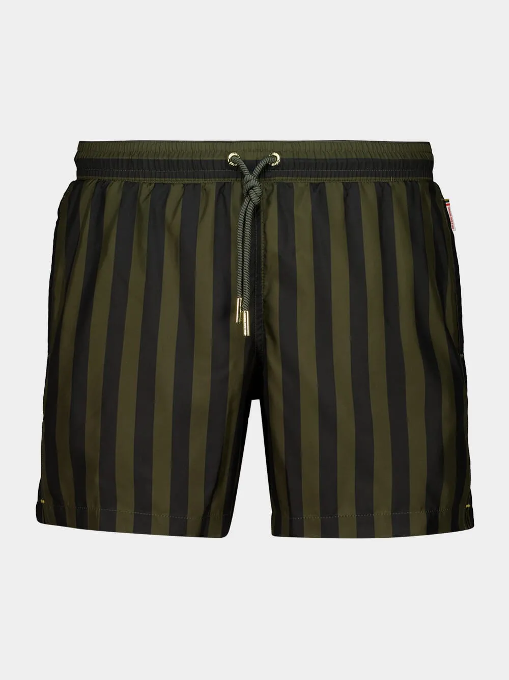 Bayleaf Green Stripe Boxer Swim Shorts sold by Fashion Clinic