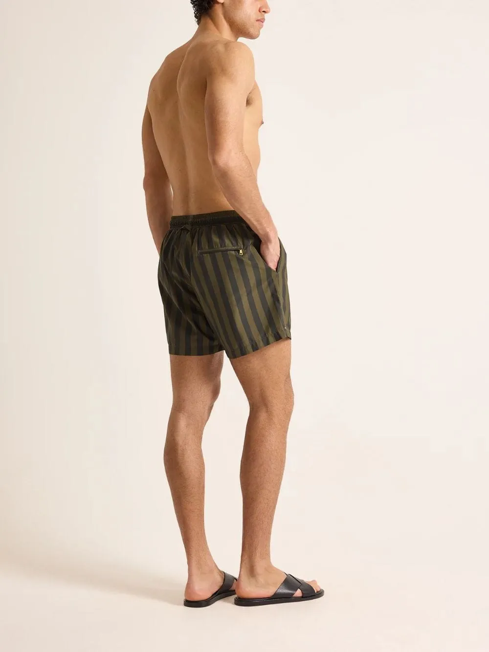 Bayleaf Green Stripe Boxer Swim Shorts sold by Fashion Clinic product image thumbnail 4