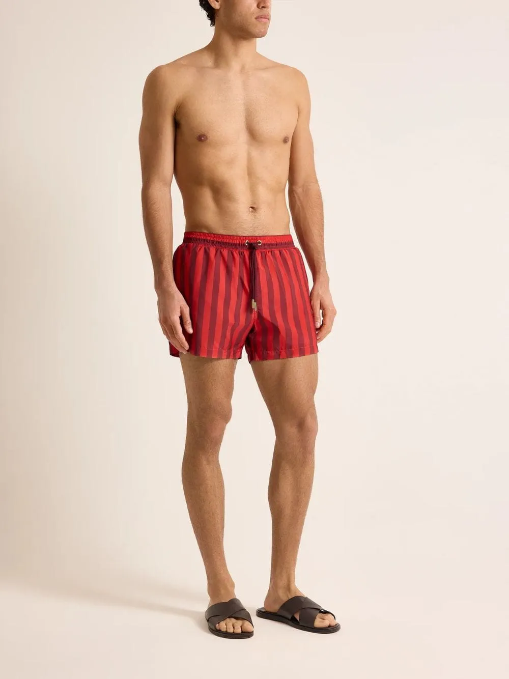 Vermillion Red Stripe Jack Swim Shorts sold by Fashion Clinic product image thumbnail 2