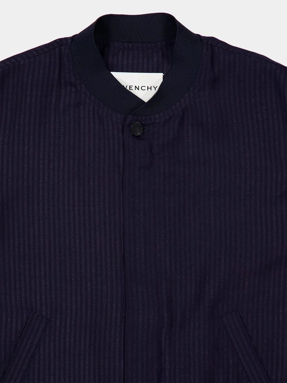 Navy Wool Double Stripe Jacket sold by Fashion Clinic product image thumbnail 3