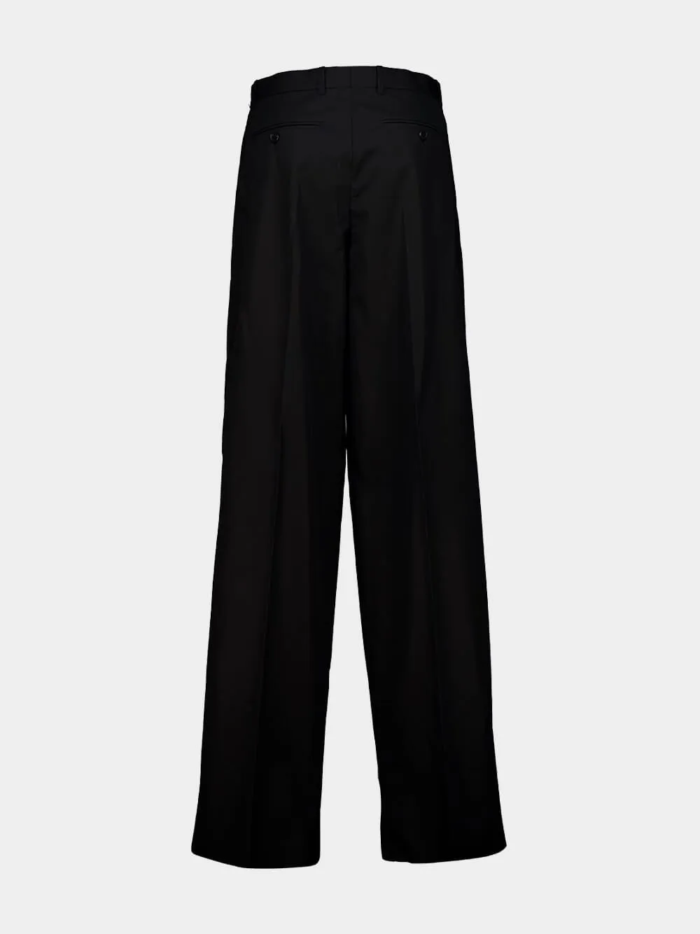 Black Double Pleat Cotton Trousers sold by Fashion Clinic product image thumbnail 2