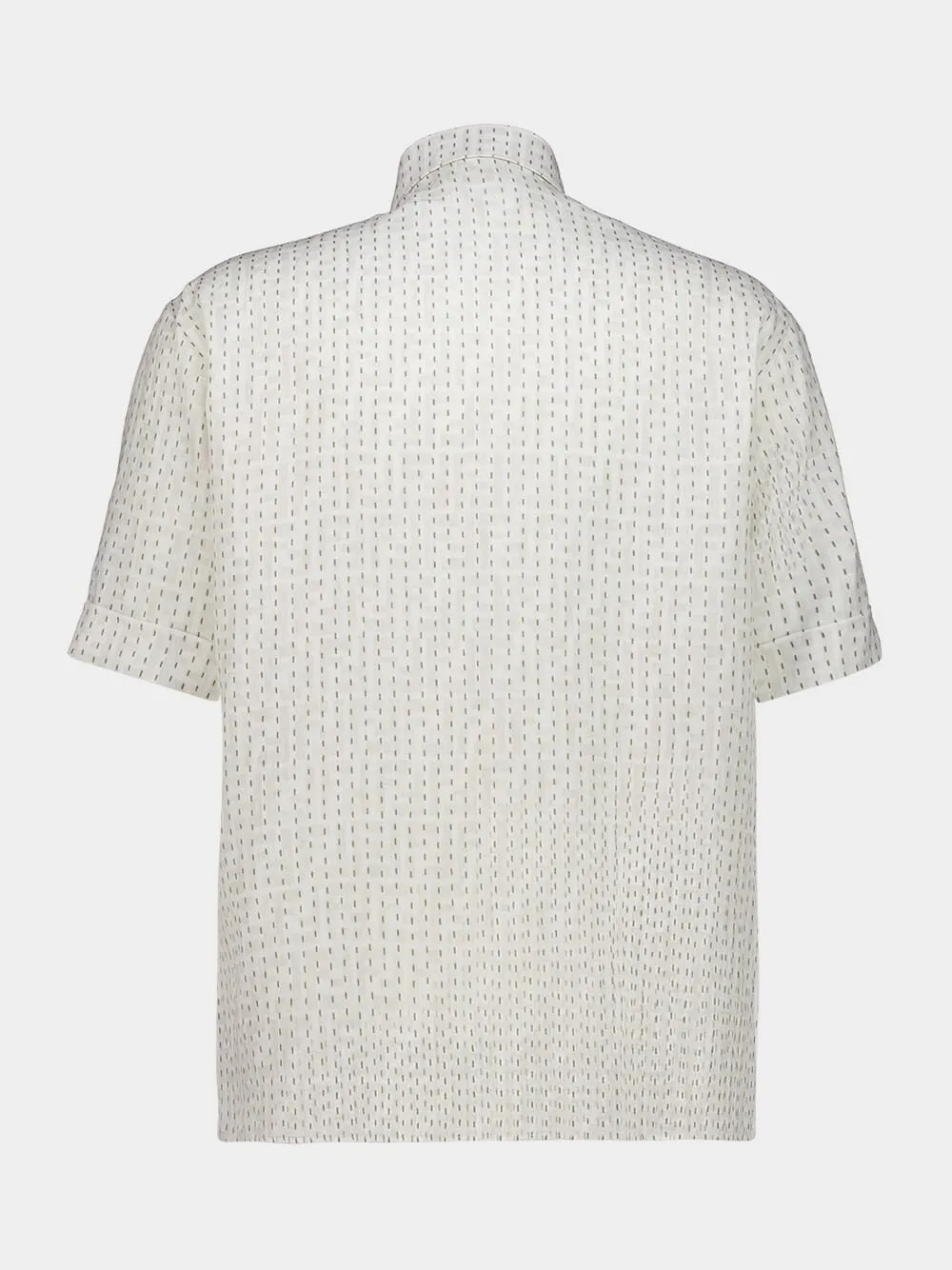 Beige FF Linen Boxy Shirt sold by Fashion Clinic product image thumbnail 3