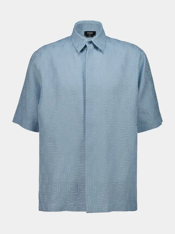 Light Blue FF Jacquard Shirt made by Fendi