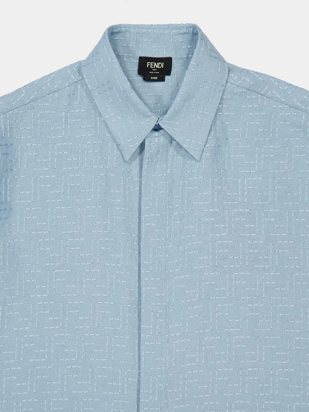 Light Blue FF Jacquard Shirt sold by Fashion Clinic product image thumbnail 3