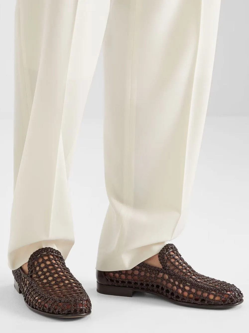 Brown Braided Leather FF Loafers sold by Fashion Clinic product image thumbnail 2