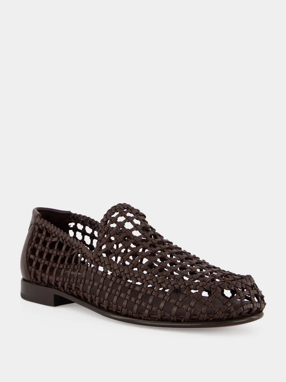 Brown Braided Leather FF Loafers sold by Fashion Clinic product image thumbnail 3