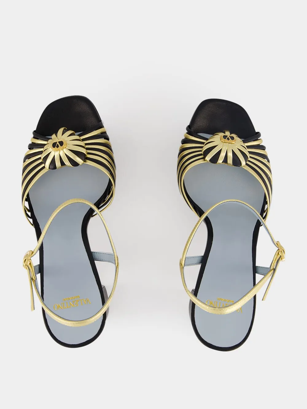 Black and Gold Coeur Royal 115 Sandals sold by Fashion Clinic product image thumbnail 4