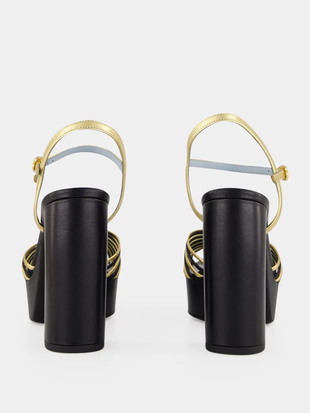 Black and Gold Coeur Royal 115 Sandals sold by Fashion Clinic product image thumbnail 5