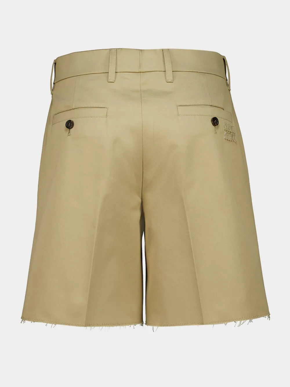 Corda Beige Decorated Cotton Shorts sold by Fashion Clinic product image thumbnail 2