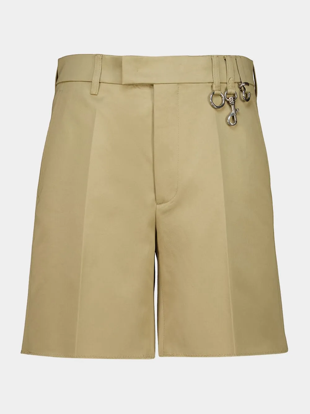 Corda Beige Decorated Cotton Shorts sold by Fashion Clinic