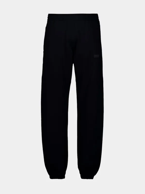 Black Logo Fleece Joggers made by Givenchy