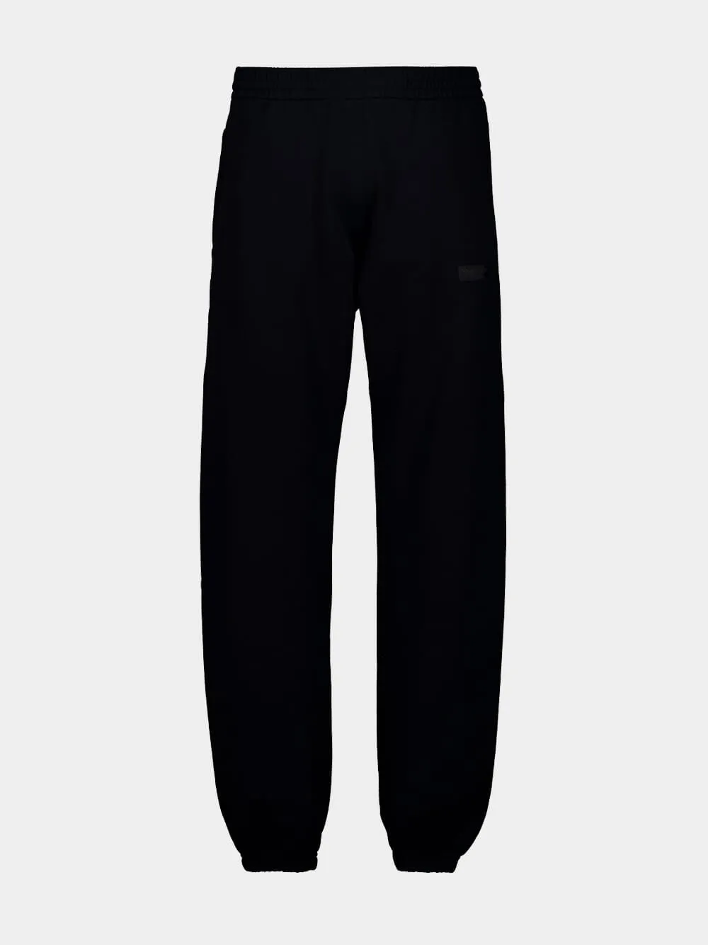 Black Logo Fleece Joggers sold by Fashion Clinic
