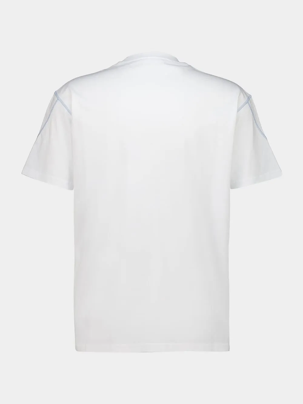 White Couture Seam Cotton T-Shirt sold by Fashion Clinic product image thumbnail 2