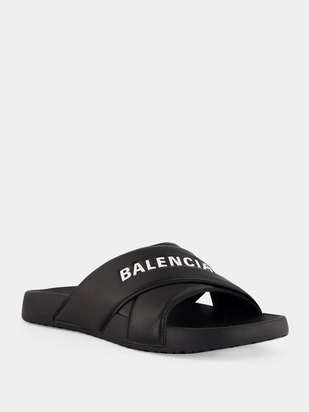 Black Sporty Pool Slide Sandals sold by Fashion Clinic product image thumbnail 3