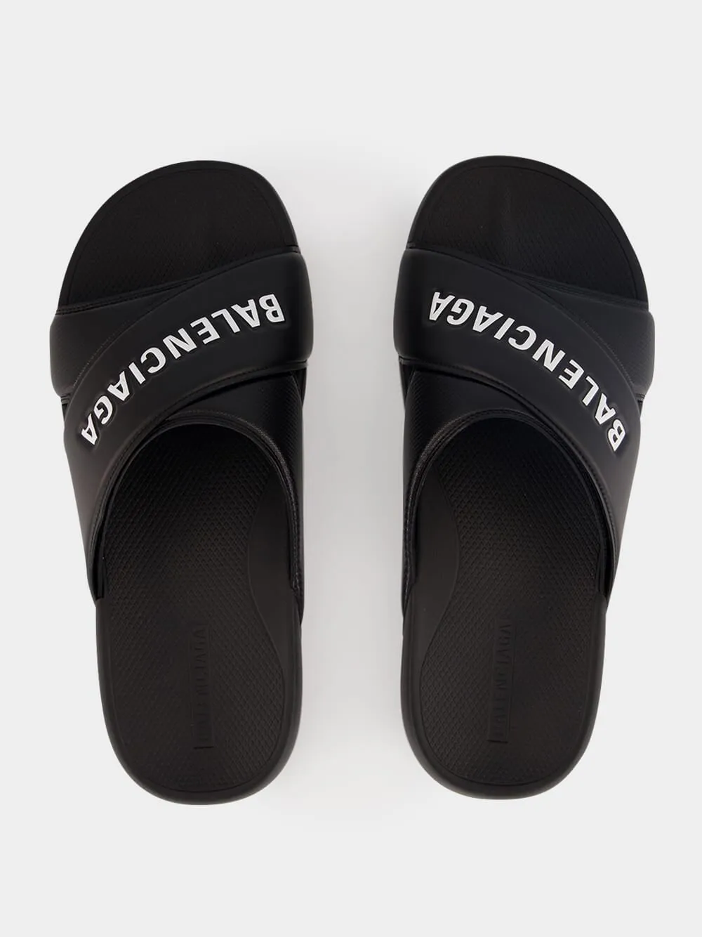 Black Sporty Pool Slide Sandals sold by Fashion Clinic product image thumbnail 5