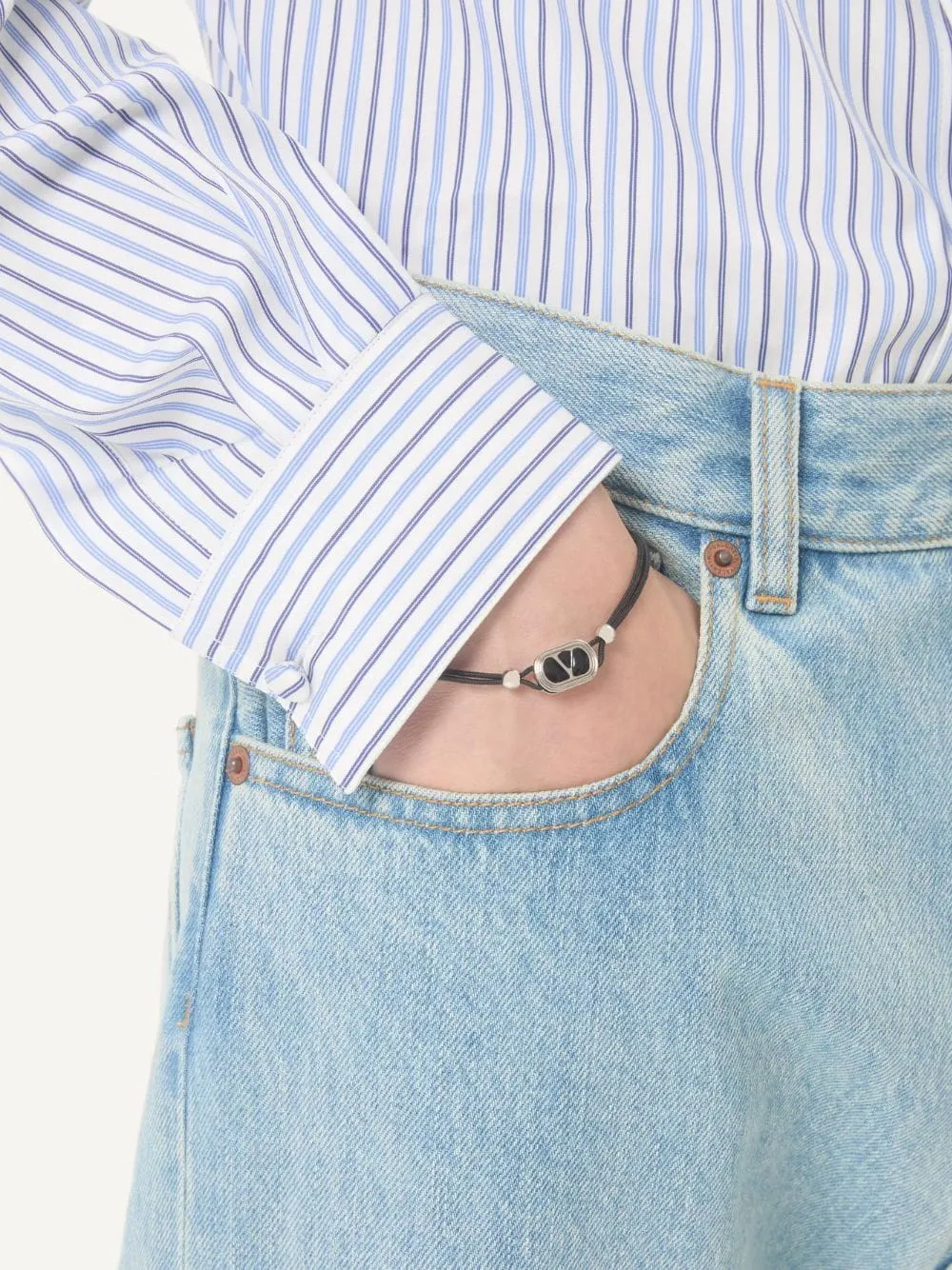Black and Silver Ovalette Bracelet sold by Fashion Clinic