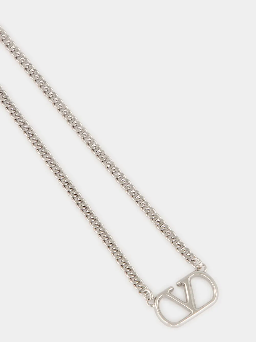 Silver VLogo Signature Necklace sold by Fashion Clinic product image thumbnail 3