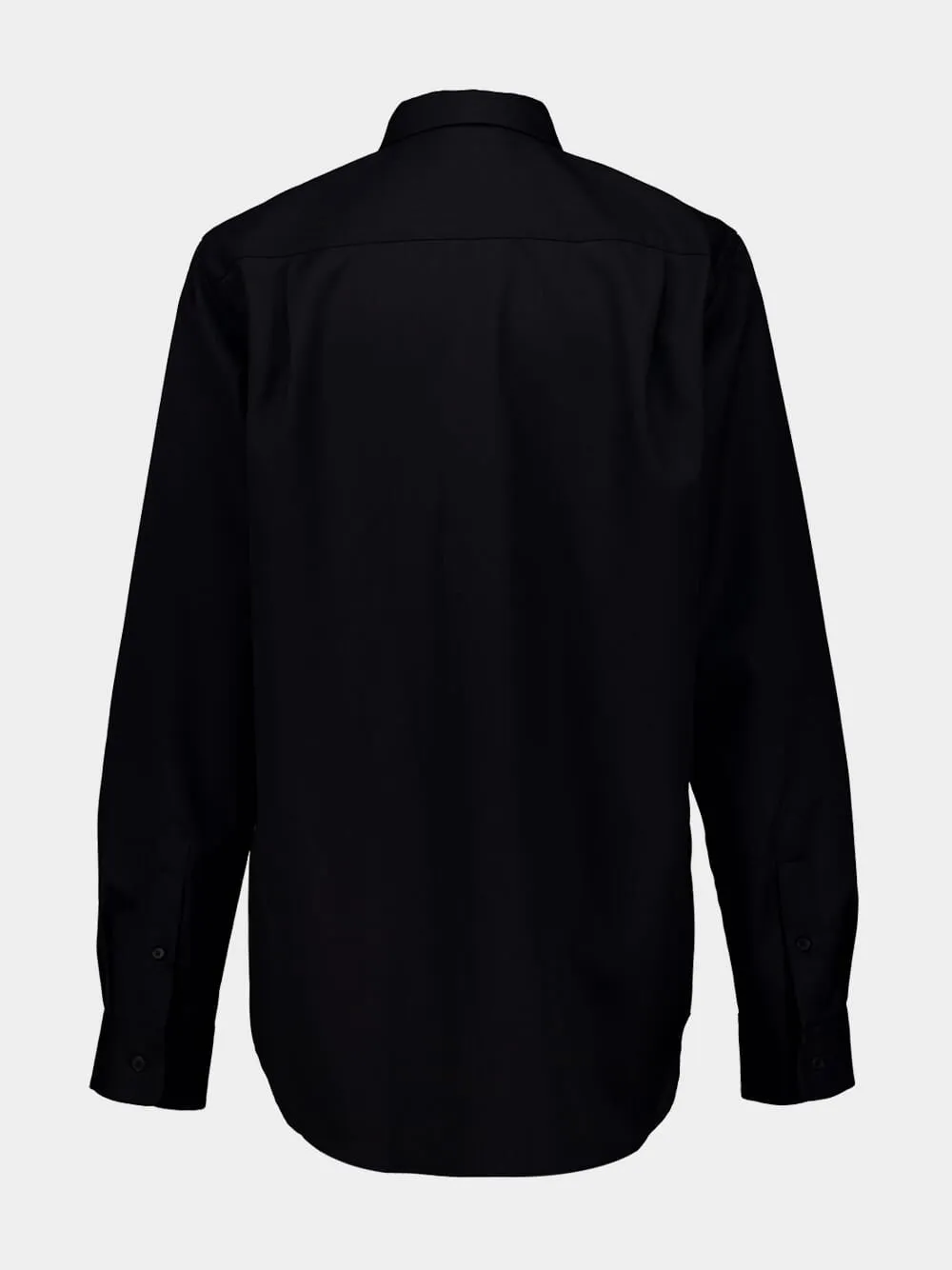 Black Wool Herringbone Overshirt sold by Fashion Clinic product image thumbnail 2