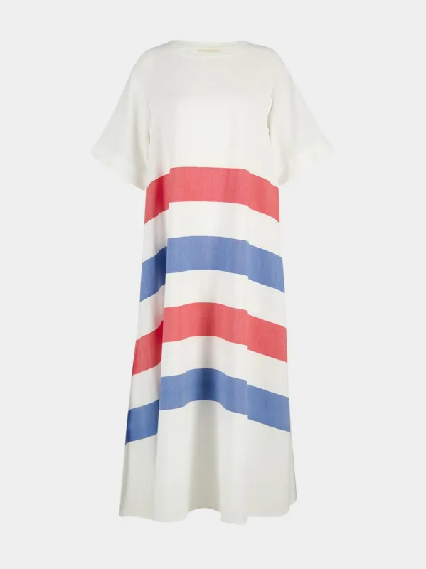 Marrakshi Life Striped Cotton Maxi Dress made by Fashion Clinic