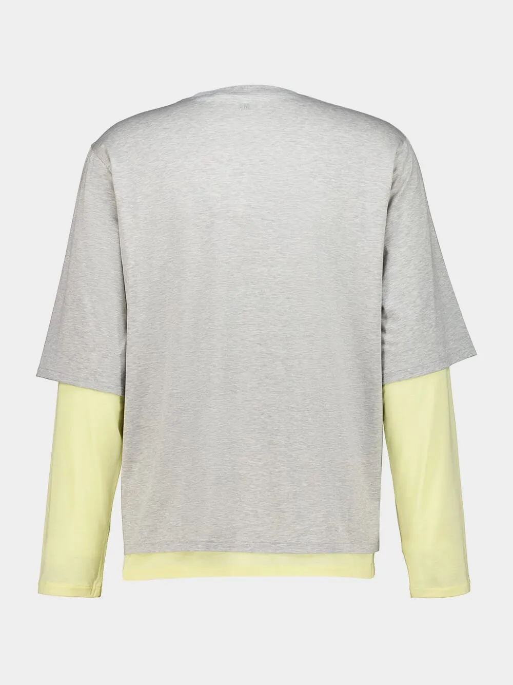 Grey Double-Sleeve Ami De Coeur T-Shirt sold by Fashion Clinic product image thumbnail 4