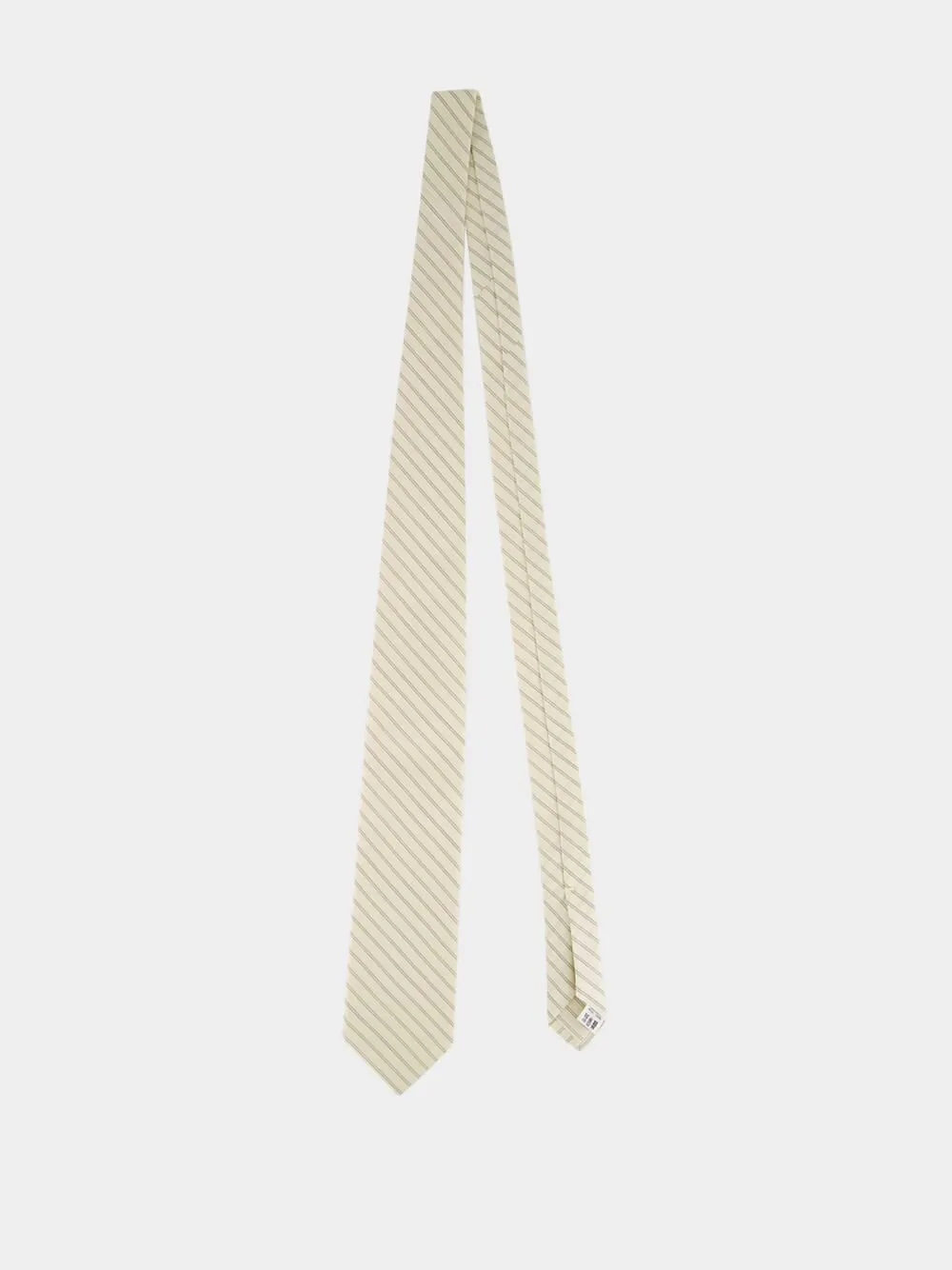 Ivory Stripe Wool Tie sold by Fashion Clinic product image thumbnail 3