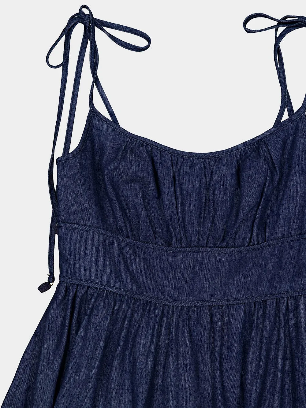 Ink Broderie Denim Midi Dress sold by Fashion Clinic product image thumbnail 5
