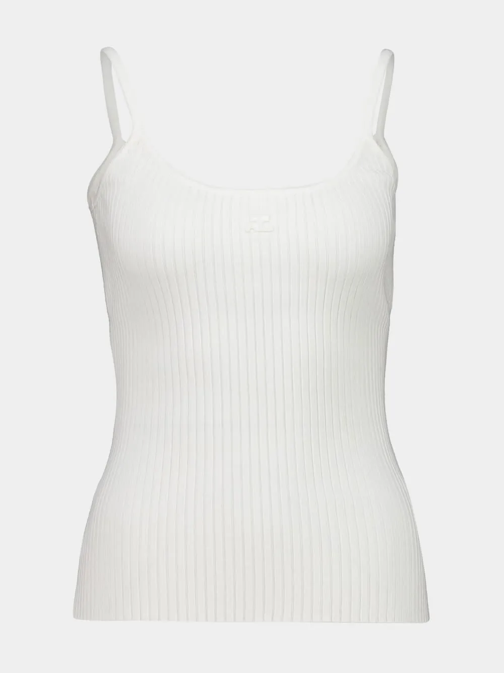 White Rib Knit Reedition Tank Top sold by Fashion Clinic