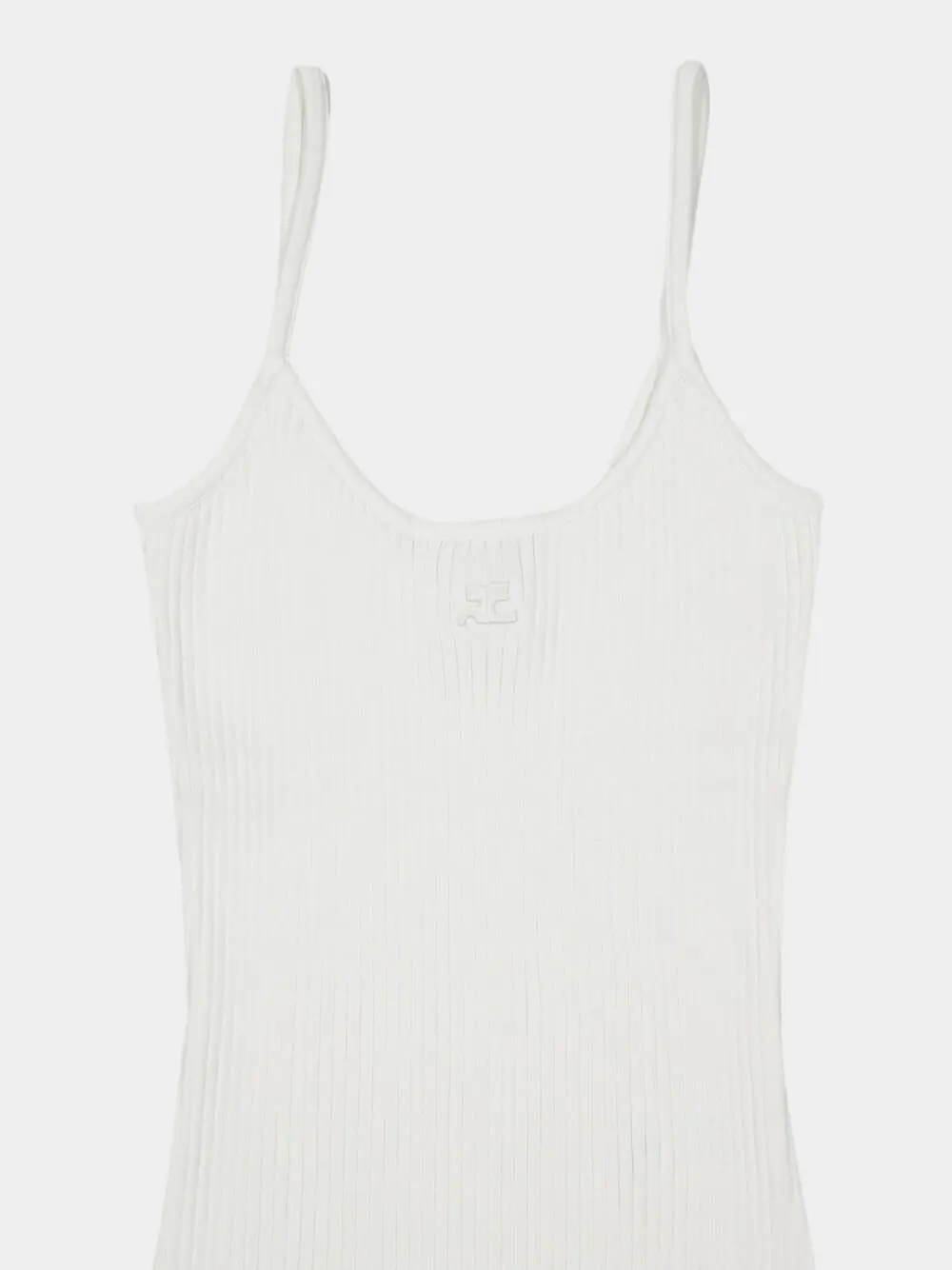 White Rib Knit Reedition Tank Top sold by Fashion Clinic product image thumbnail 5
