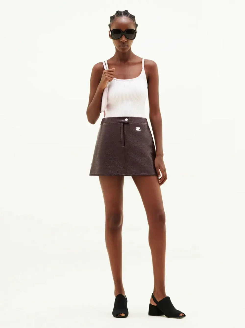 White Rib Knit Reedition Tank Top sold by Fashion Clinic product image thumbnail 2