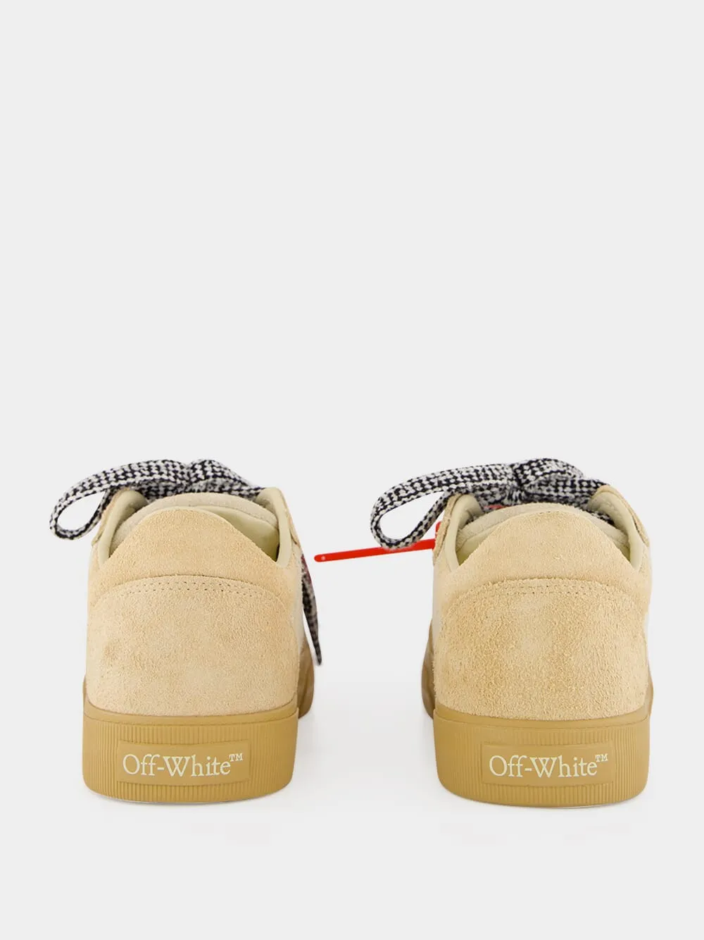 Beige and Haute Red Vulcanized Low Leather Sneakers sold by Fashion Clinic product image thumbnail 5