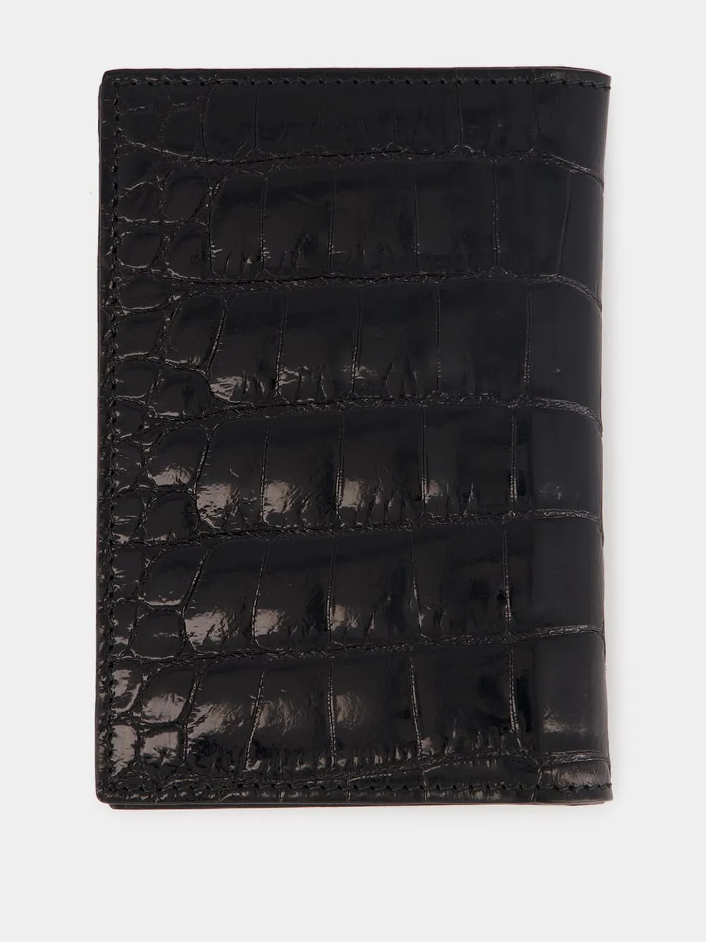 Black Alligator Leather Wallet sold by Fashion Clinic product image thumbnail 2
