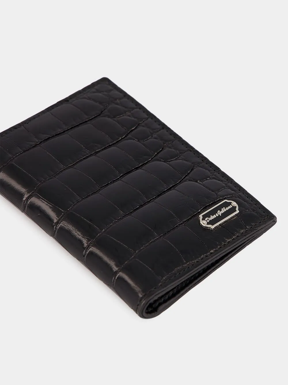 Black Alligator Leather Wallet sold by Fashion Clinic product image thumbnail 4