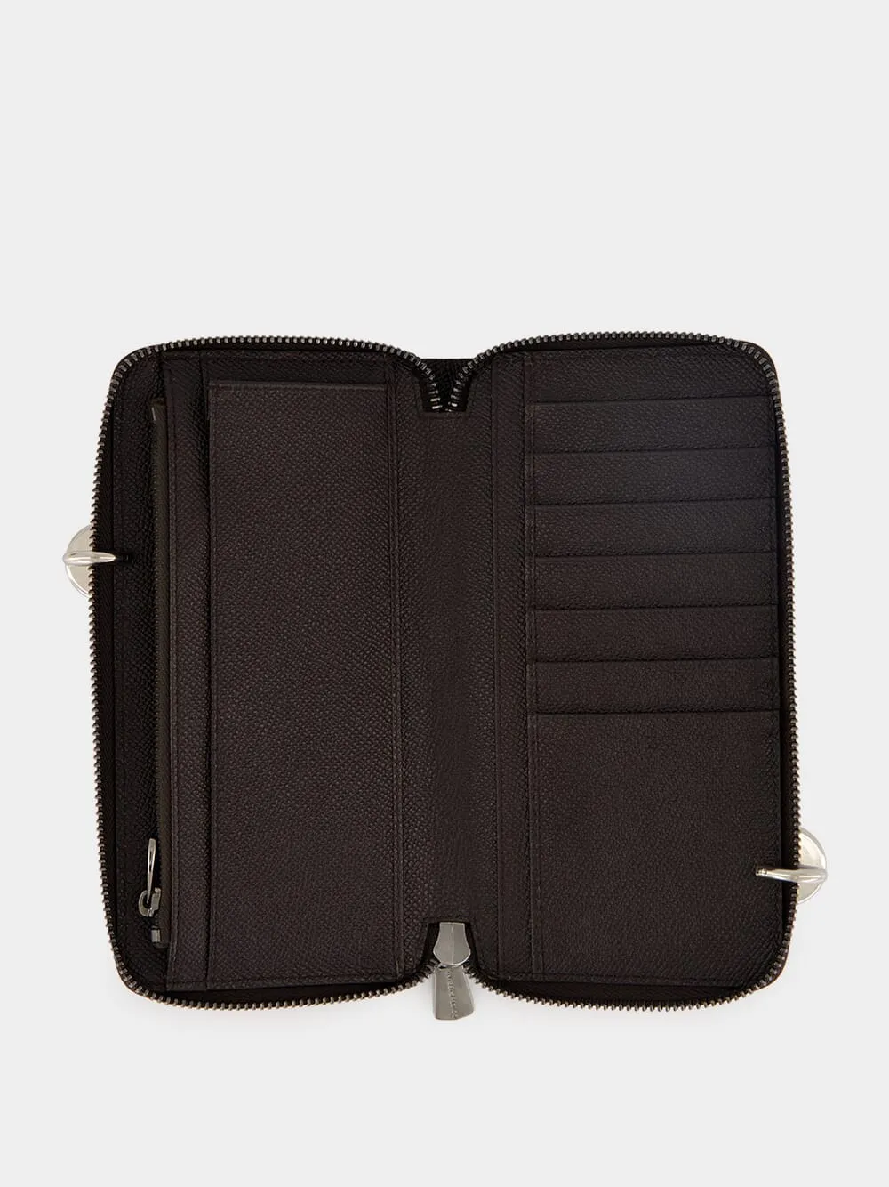 Ebony Brown Crocodile Leather Zip Wallet sold by Fashion Clinic product image thumbnail 2