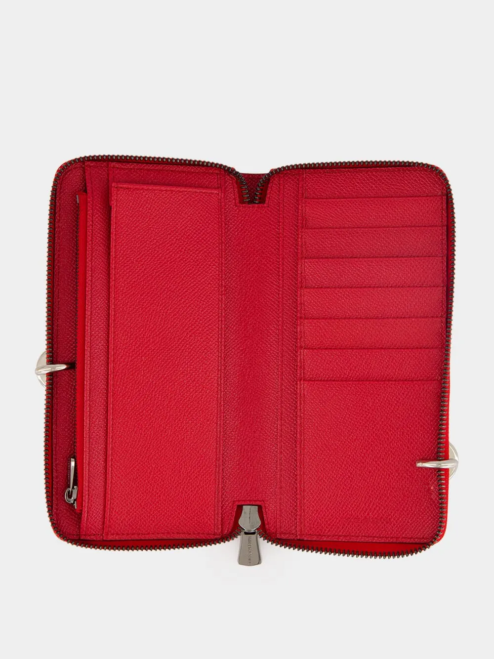 Red Crocodile Leather Zip Wallet sold by Fashion Clinic product image thumbnail 2
